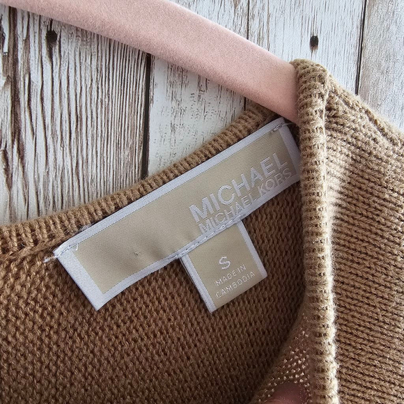Women's Michael Kors Sweater, Size S, Camel - Picture 4 of 6